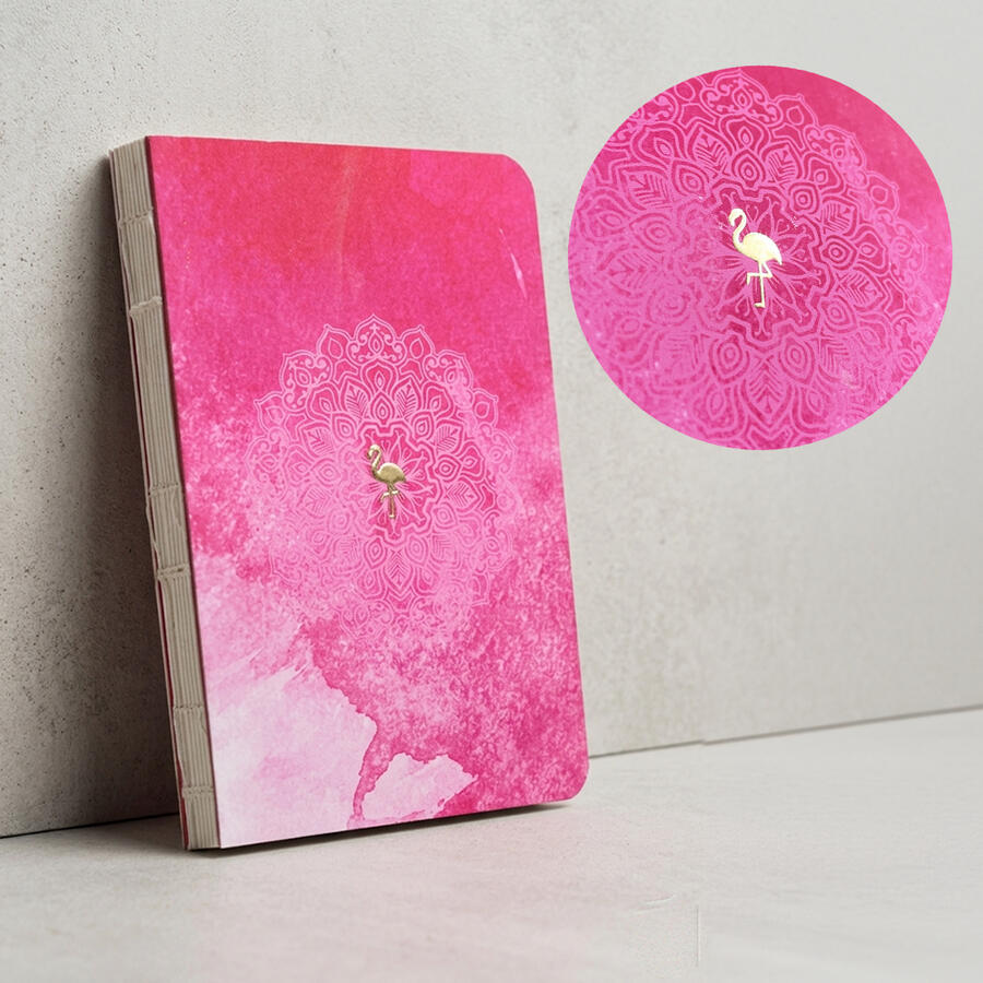 Earthbound sustainable journal with 128 unruled pages, recycled Italian Sona paper, exposed spine notebooks. Perfect for personal use or gifting. Bangalore, India. Wildlife series. Japanese gaijin swan motif.